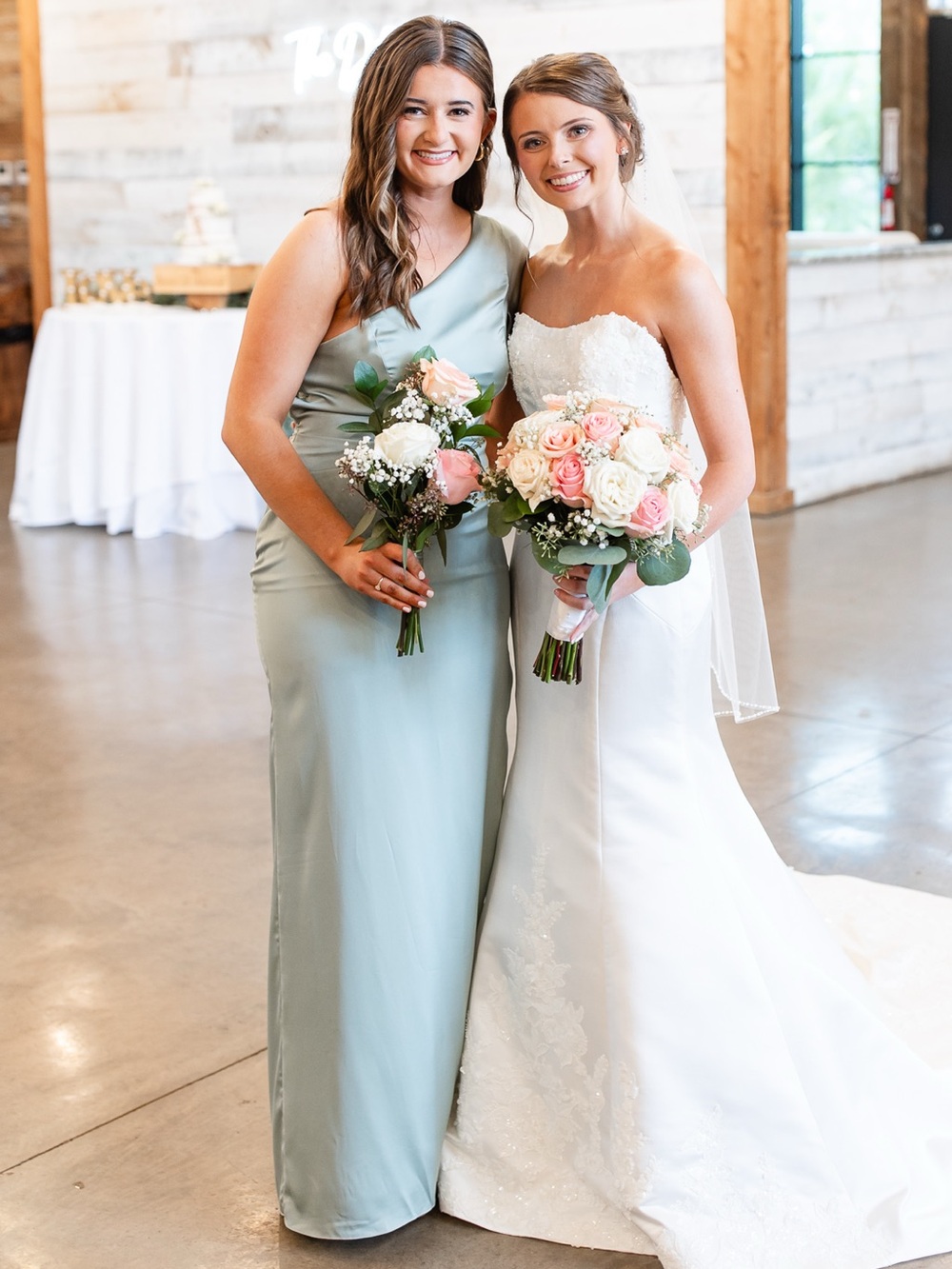 Light Green Dress with Slit - Picture 2 of 6